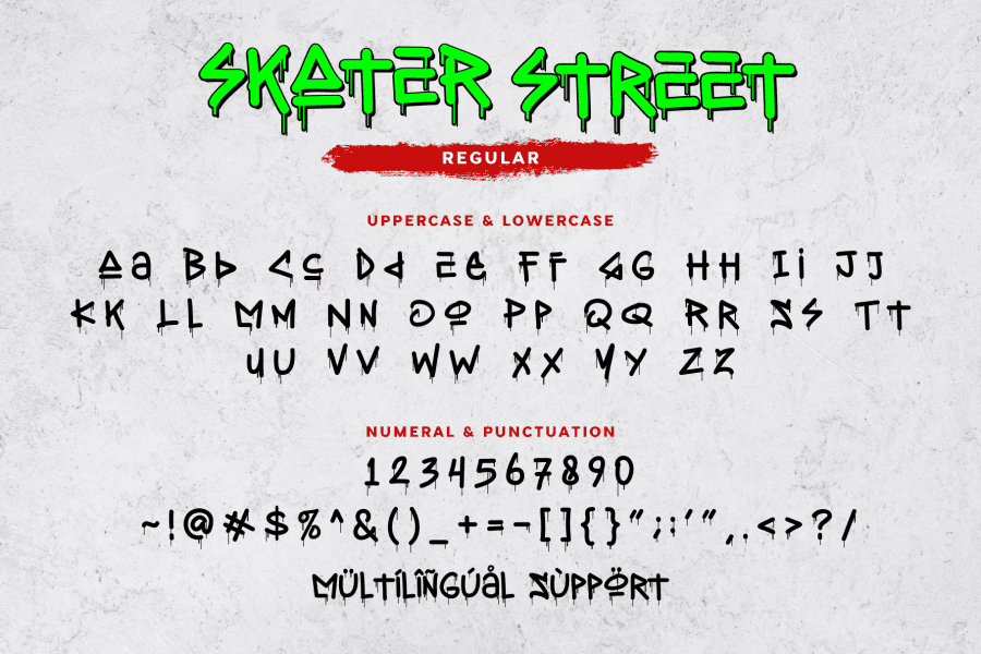 Skater Street Font Family · 1001 Fonts