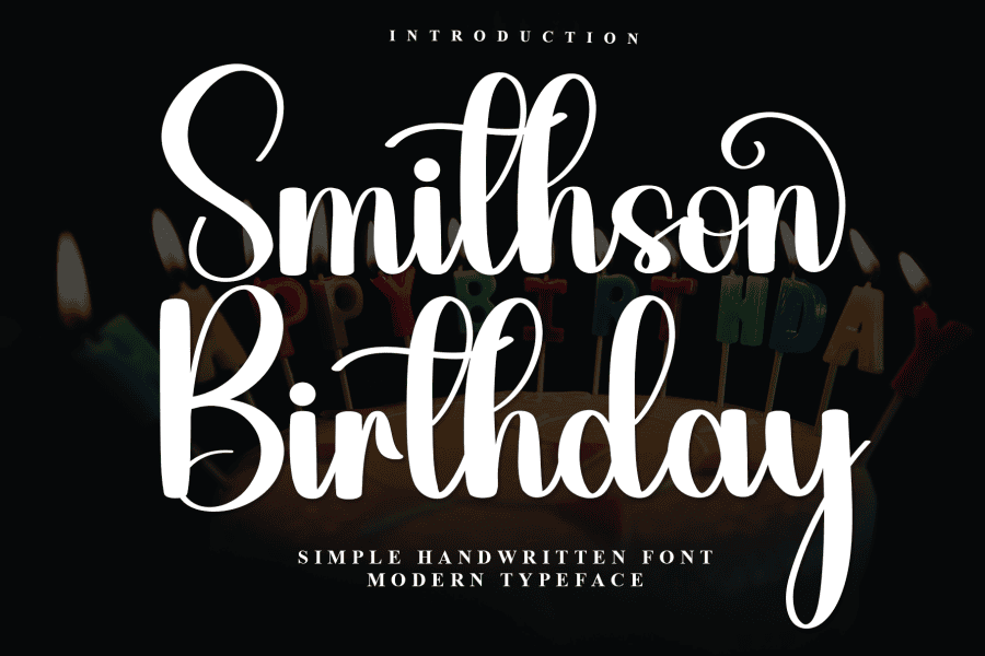 Smithson Birthday Font · 1001 Fonts