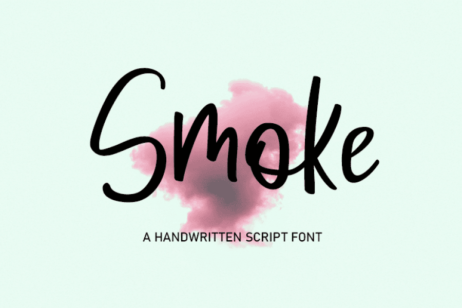 Large Fancy Script Letters Smoke Font · 1001 Fonts