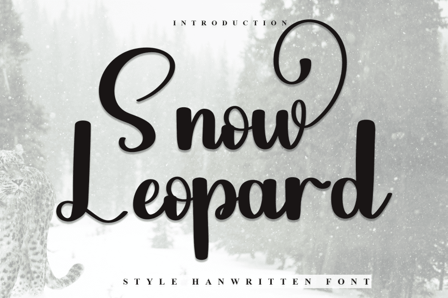 Snowcat Ridge Font Snow Leopard Font · 1001 Fonts