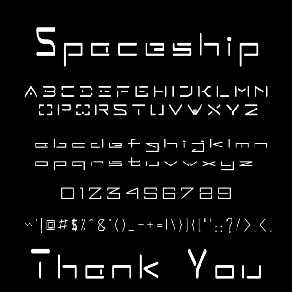 Spaceship Font · 1001 Fonts