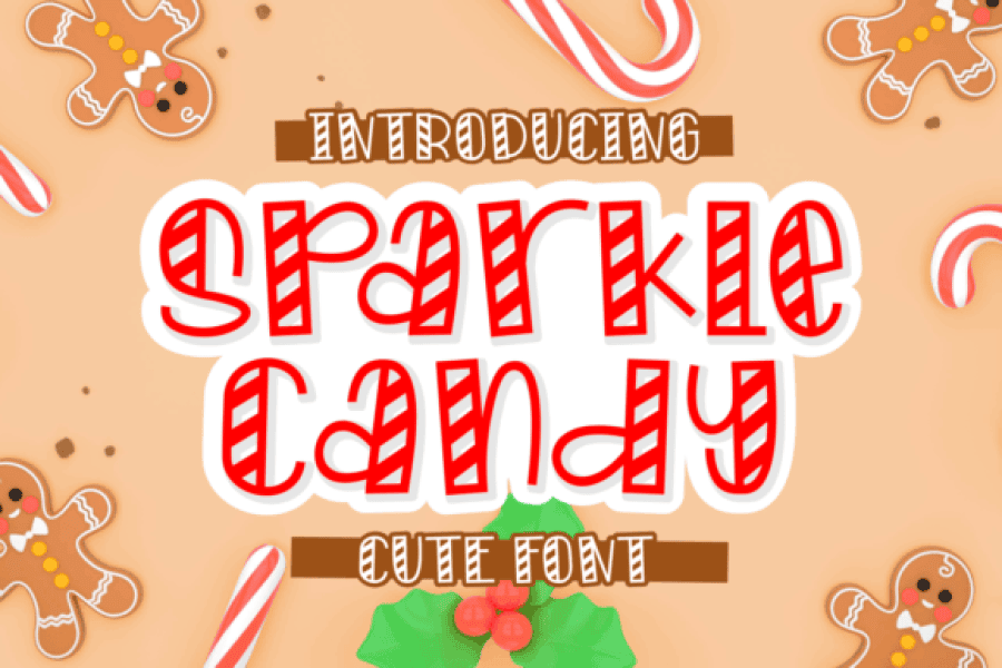 Cute Display Lettering Sparkle Candy Font · 1001 Fonts