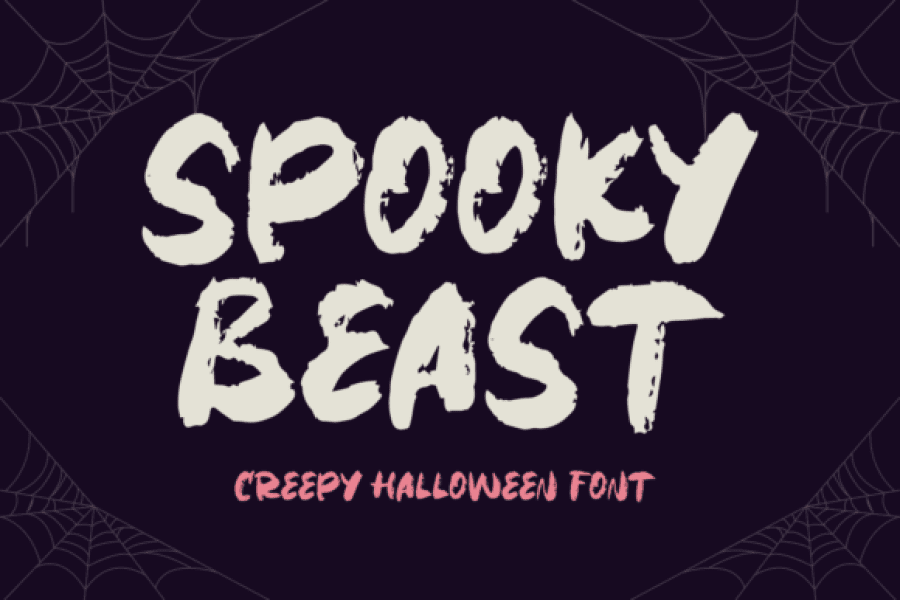 Large Fancy Script Letters Spooky Beast Font · 1001 Fonts