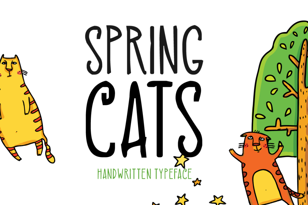 Spring Cats illustration 4