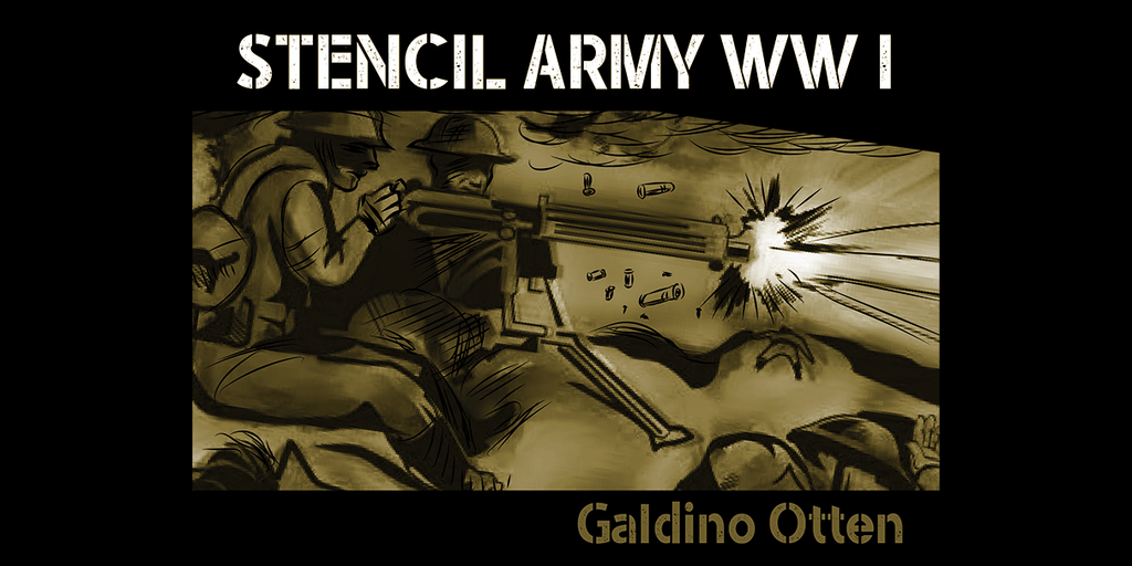 Stencil Army WW I illustration 1