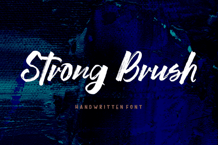 Typography Letters Strong Strong Brush Font Family · 1001 Fonts