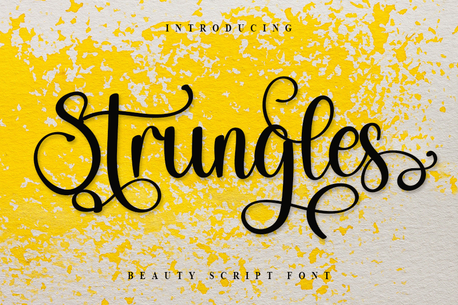 Stringy Font Strungles Font · 1001 Fonts