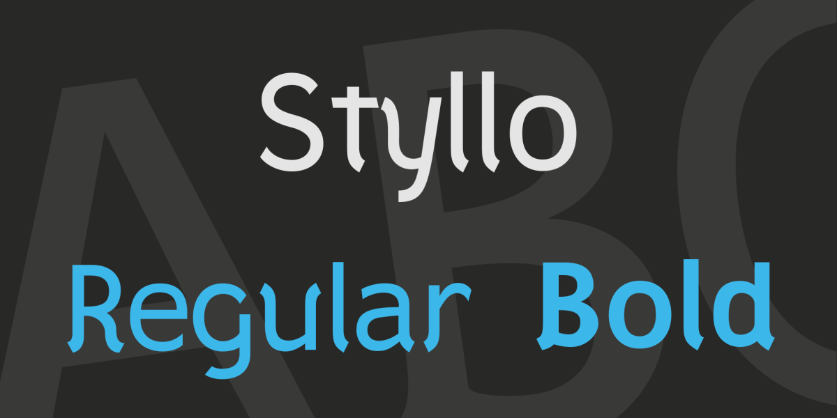 Stylo Letra Styllo Font Family · 1001 Fonts