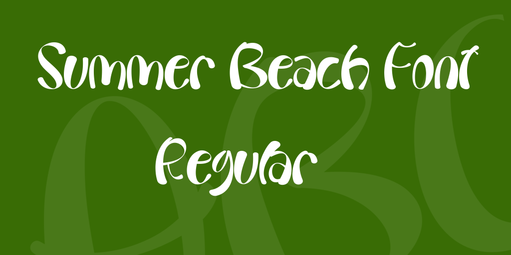 Summer Beach Font illustration 1