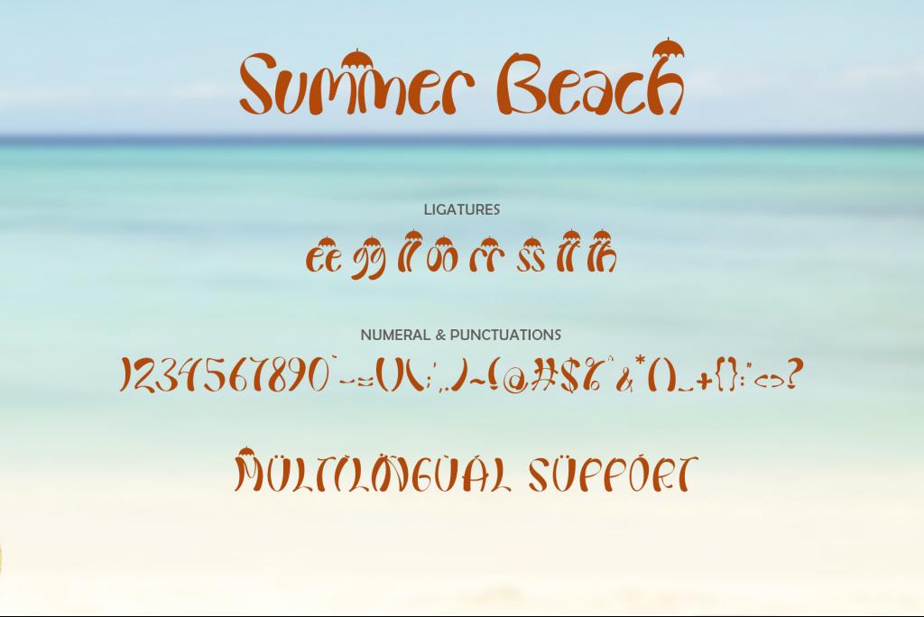 Summer Beach Font illustration 10