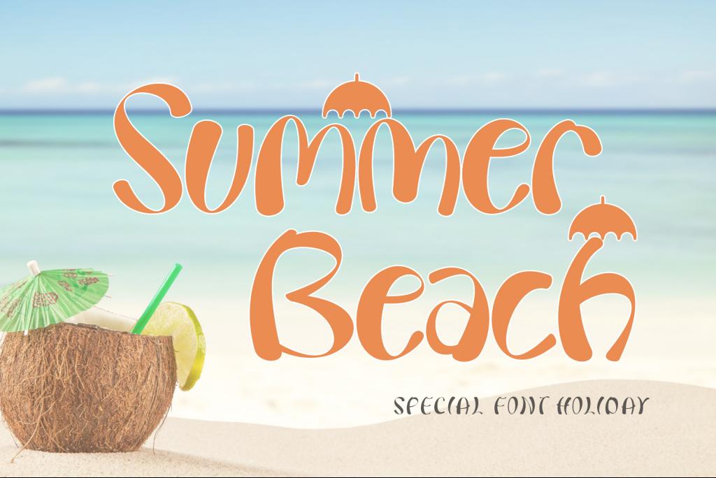 Summer Beach Font illustration 2