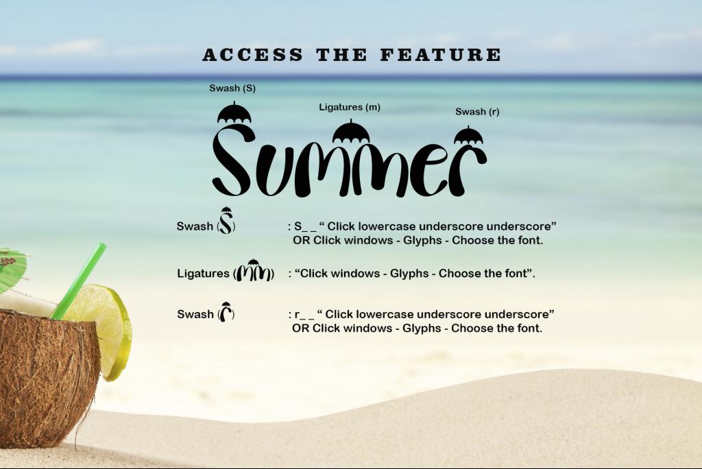 Summer Beach Font illustration 8