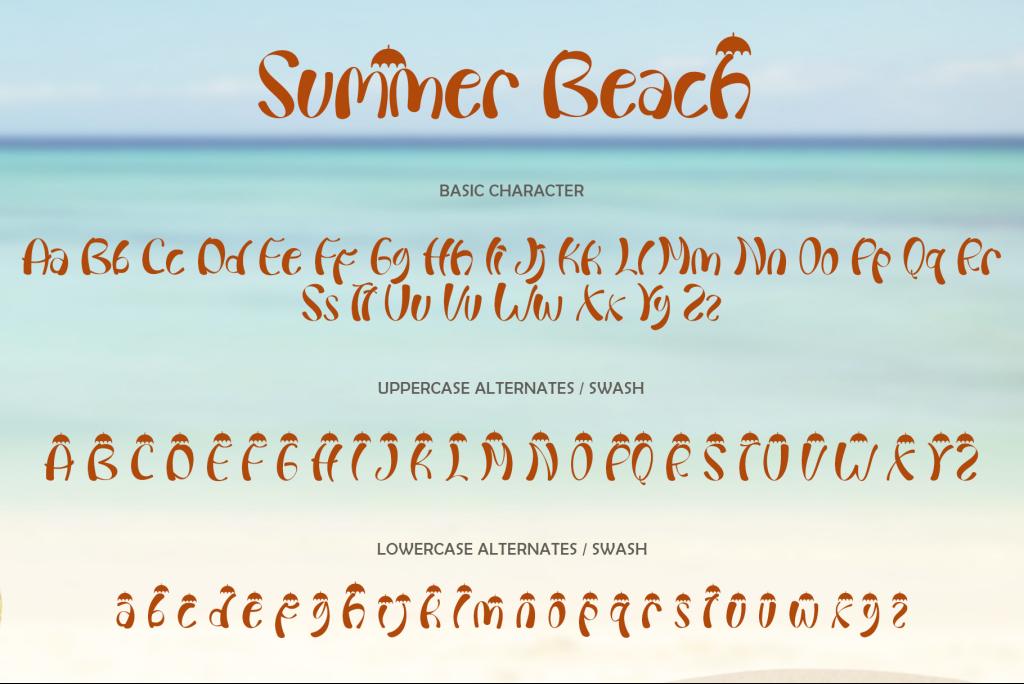 Summer Beach Font illustration 9