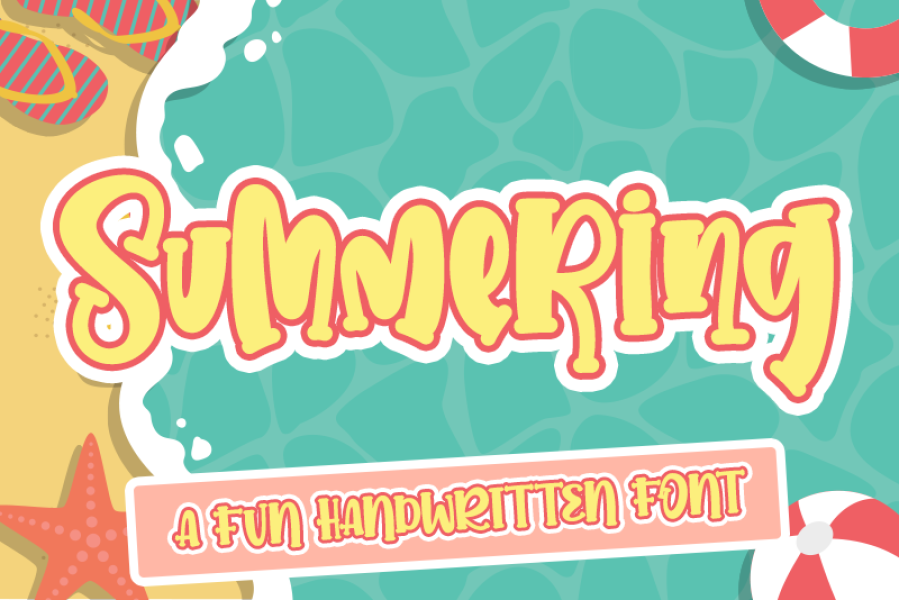 Summering - personal use Font · 1001 Fonts