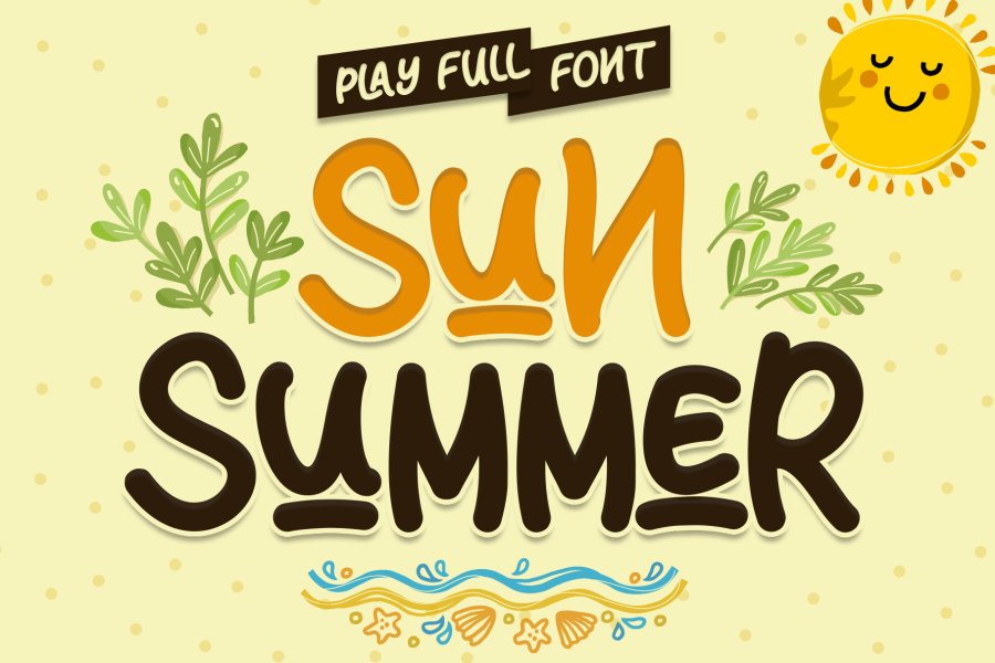 Sun Summer - Personal Use Font · 1001 Fonts