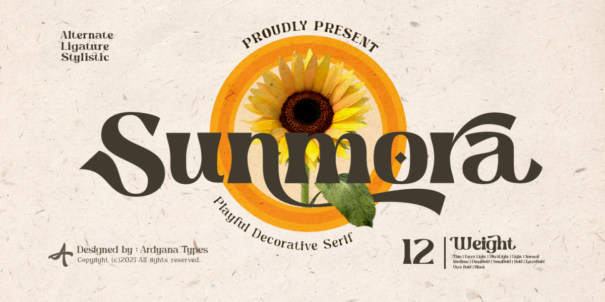 Sunmora Font · 1001 Fonts