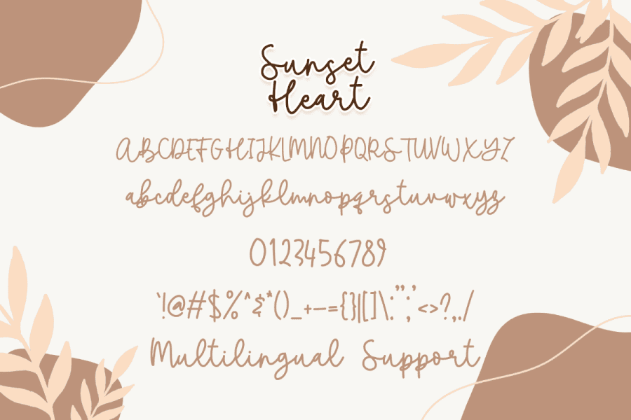 Sunset Heart Font · 1001 Fonts