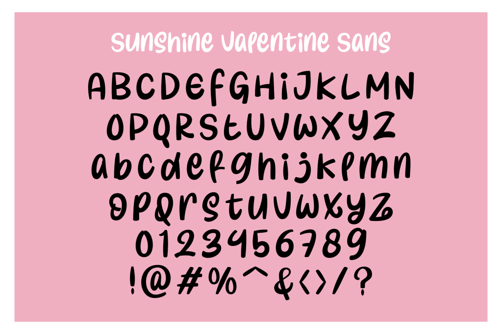 Sunshine Valentine Sans illustration 3