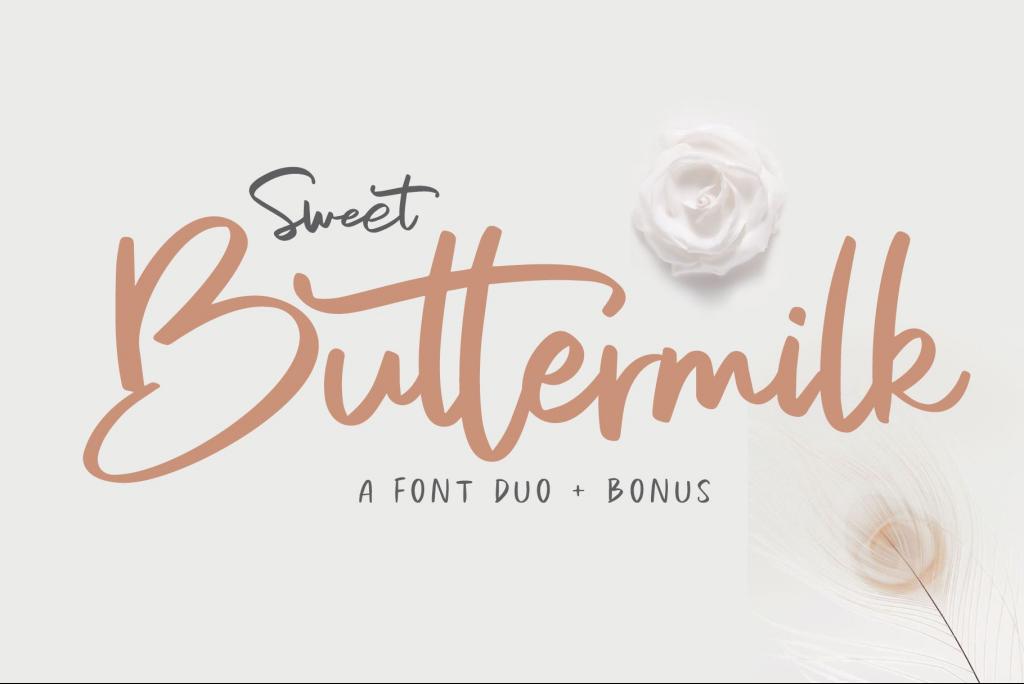 Sweet Buttermilk Script illustration 2