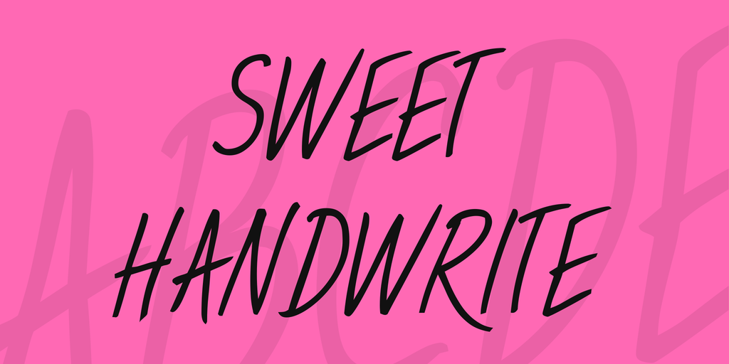 Sweet Handwrite illustration 2