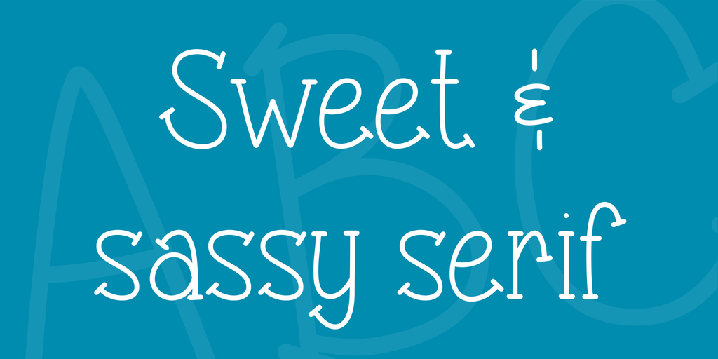 Sweet & sassy serif illustration 2