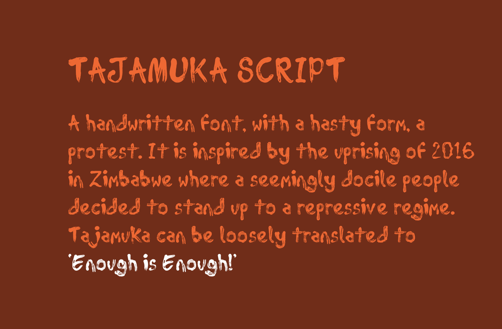 Tajamuka Script illustration 6
