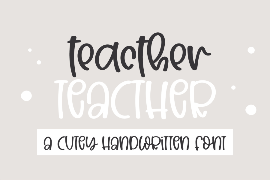 Teacher Font · 1001 Fonts
