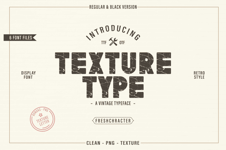 Texture Type Round Font · 1001 Fonts