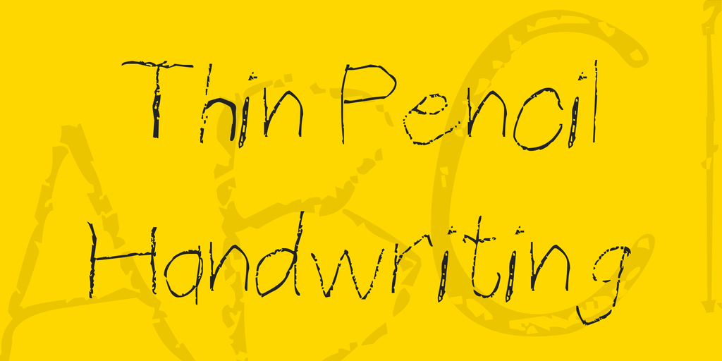 Thin Pencil Handwriting illustration 1