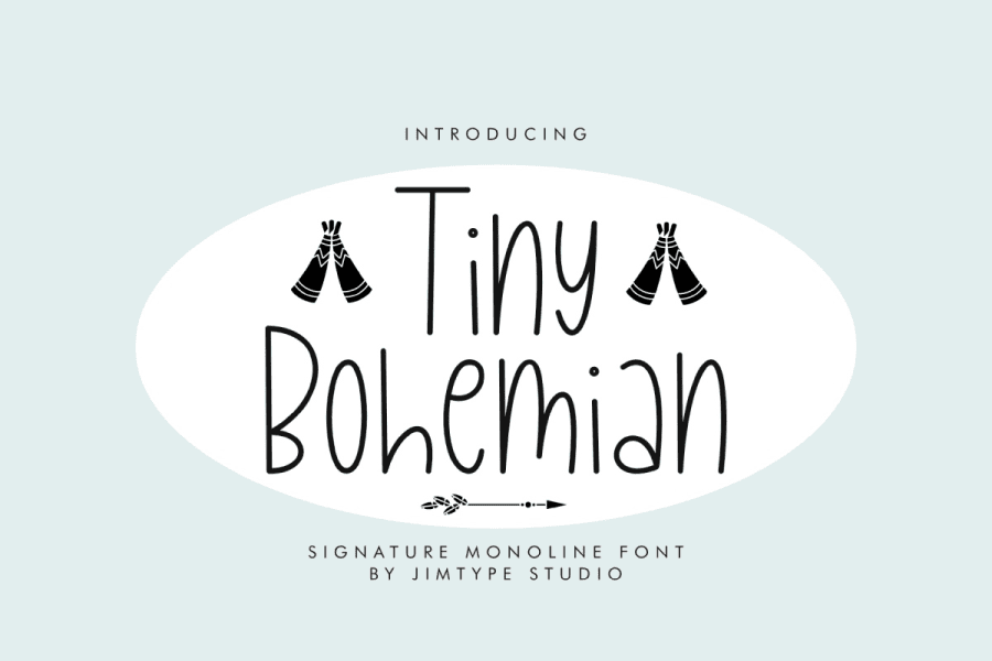 Tiny Bohemian DEMO Font · 1001 Fonts