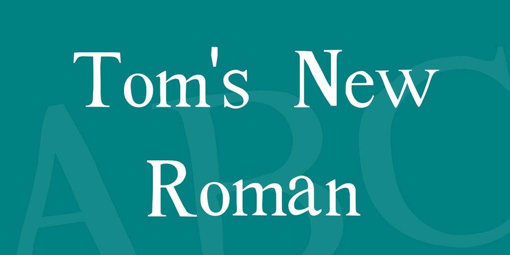 Tom's New Roman illustration 1