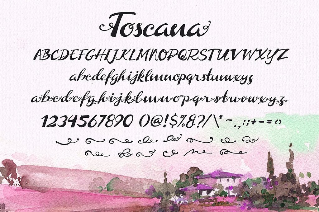 Toscana Script illustration 5