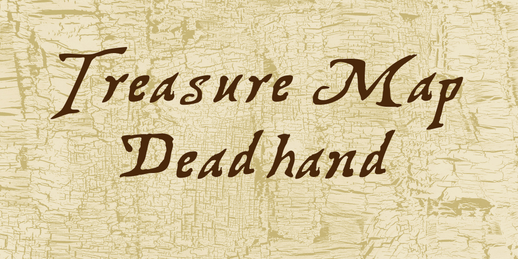 Treasure Map Deadhand Font · 1001 Fonts