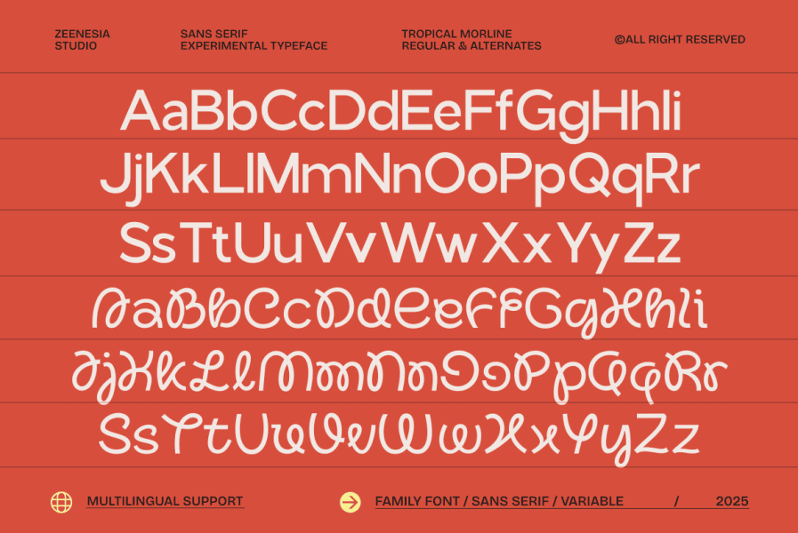 Tropical Morline Font · 1001 Fonts
