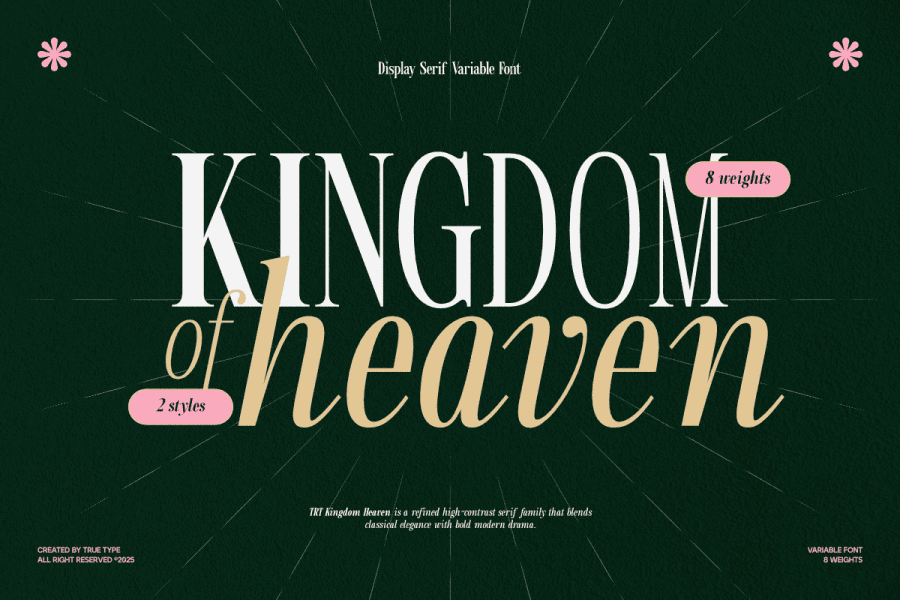 TRT Kingdom Heaven Demo Font Family · 1001 Fonts