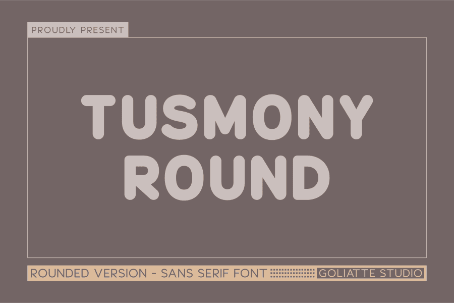 Round One Typography Tusmony Round Font · 1001 Fonts