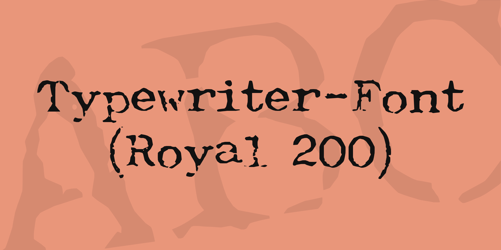 Typewriter-Font (Royal 200) illustration 1