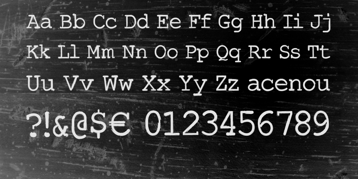 Typewriter Inked Font · 1001 Fonts