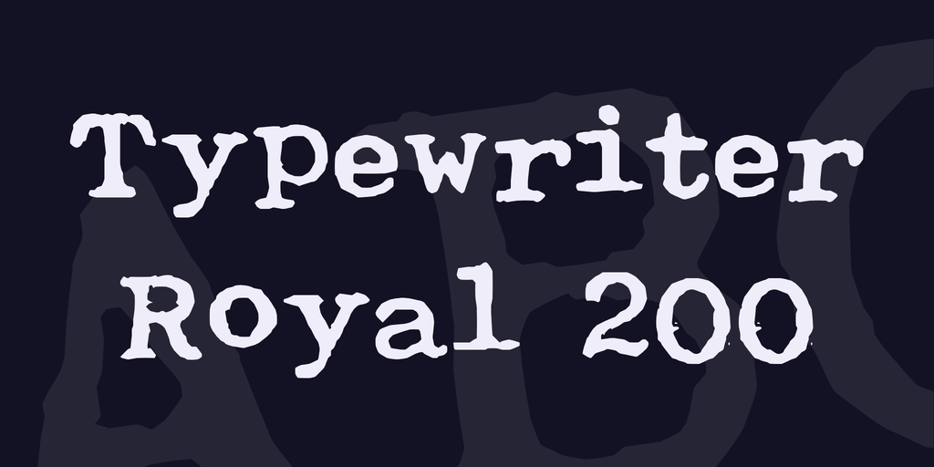 Typewriter Royal 200 illustration 1