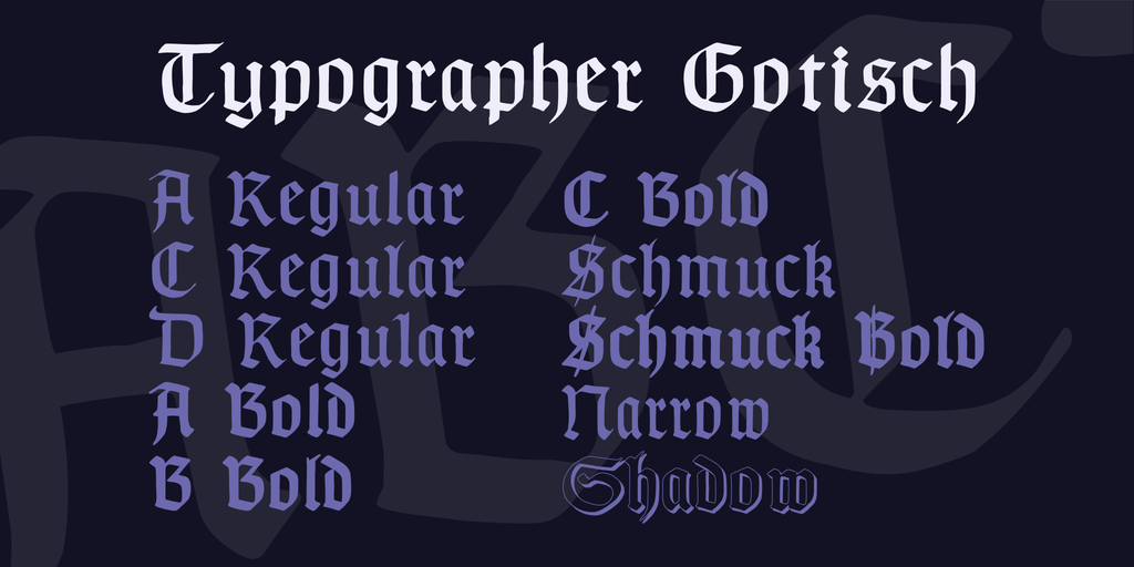 Typographer Gotisch illustration 1