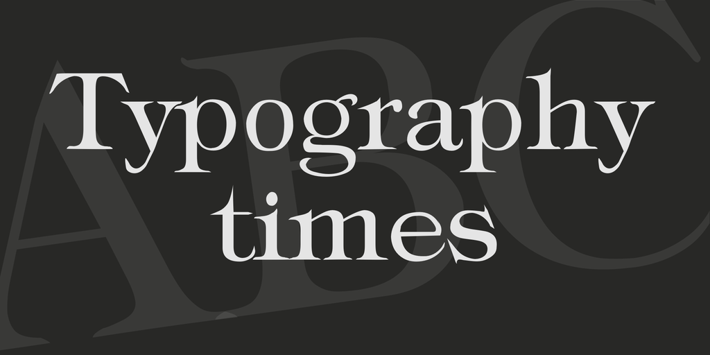 Typography times illustration 1