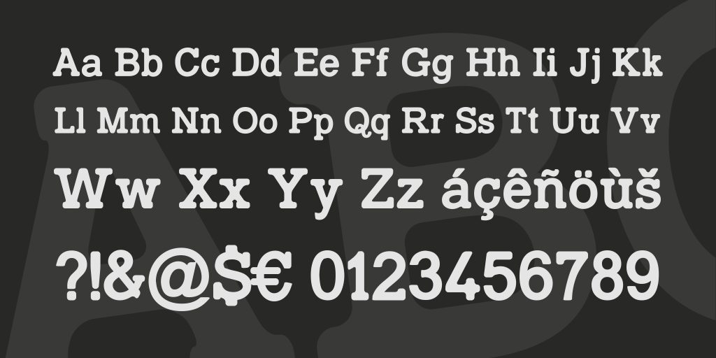 Typo slab irregular demo deals font