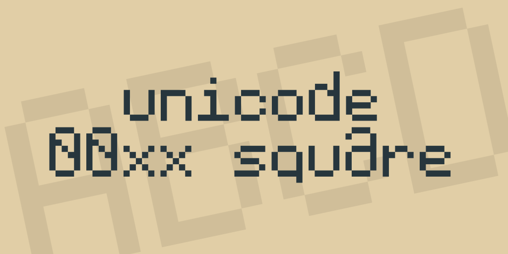 unicode 00xx square illustration 1