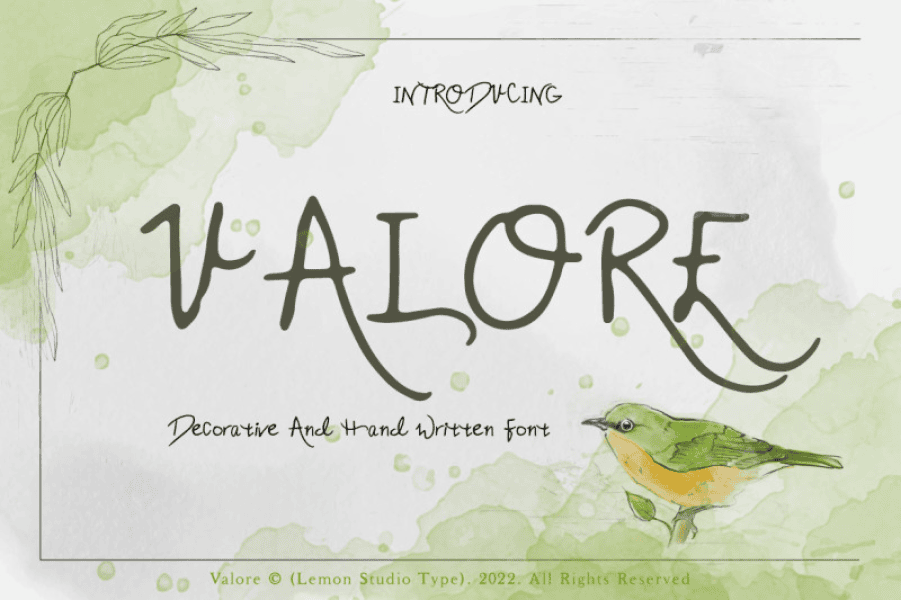 VALORE Font · 1001 Fonts