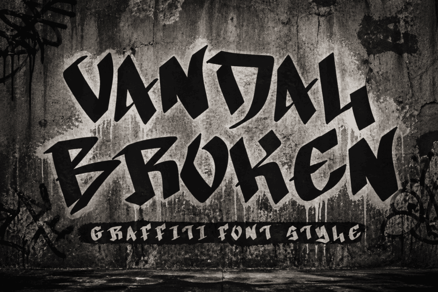 Vandals Script Vandal Broken Demo Font · 1001 Fonts