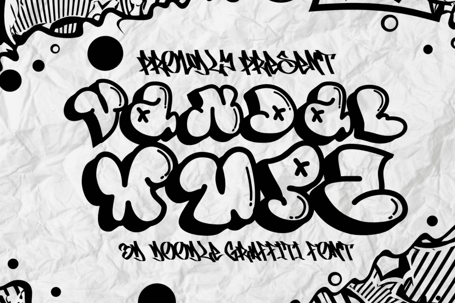 Vandal Wupz Font · 1001 Fonts