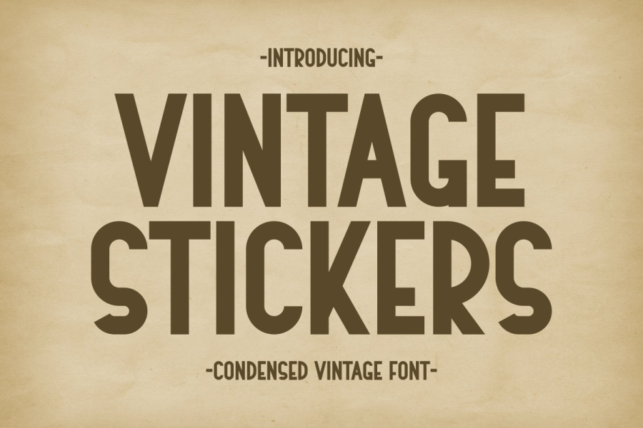 Vintage Stickers Font · 1001 Fonts