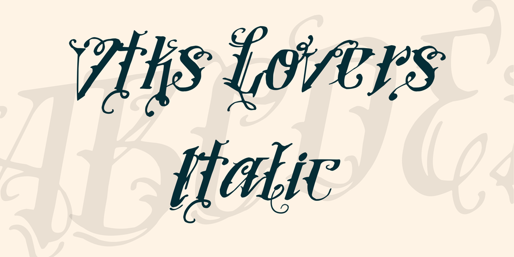 Vtks Lovers Italic illustration 1