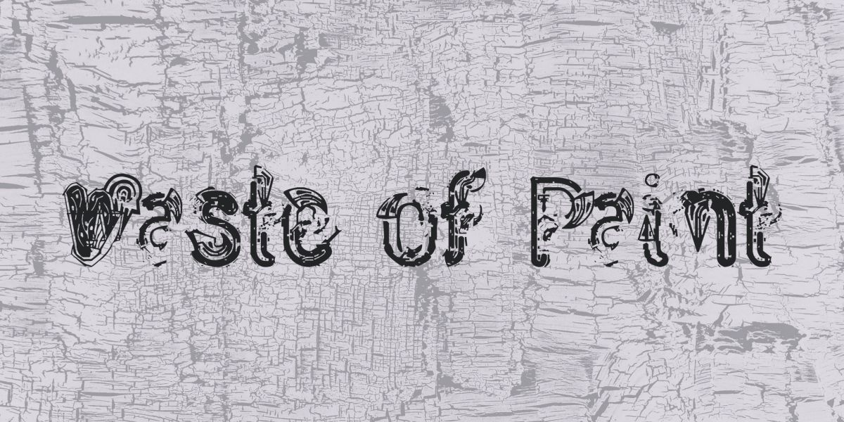 Waste Ink Lettering Waste of Paint Font · 1001 Fonts