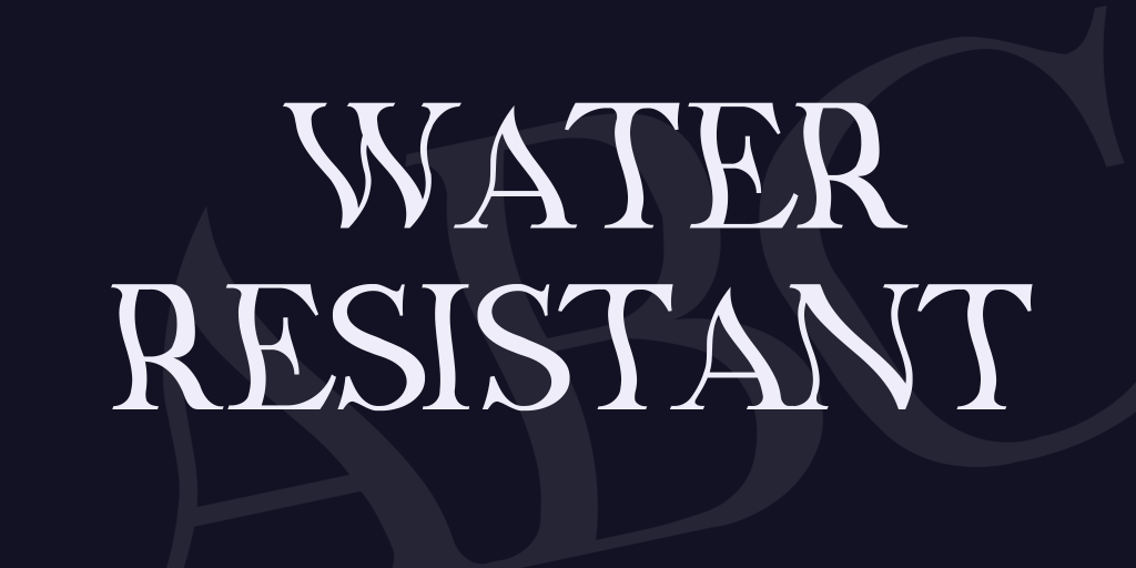Water Resistant illustration 2